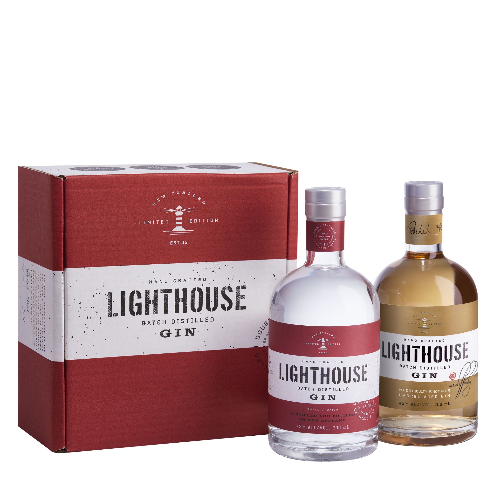 Lighthouse Gin <br>Original & Mt Difficulty Barrel Aged 700ml Duo Pack