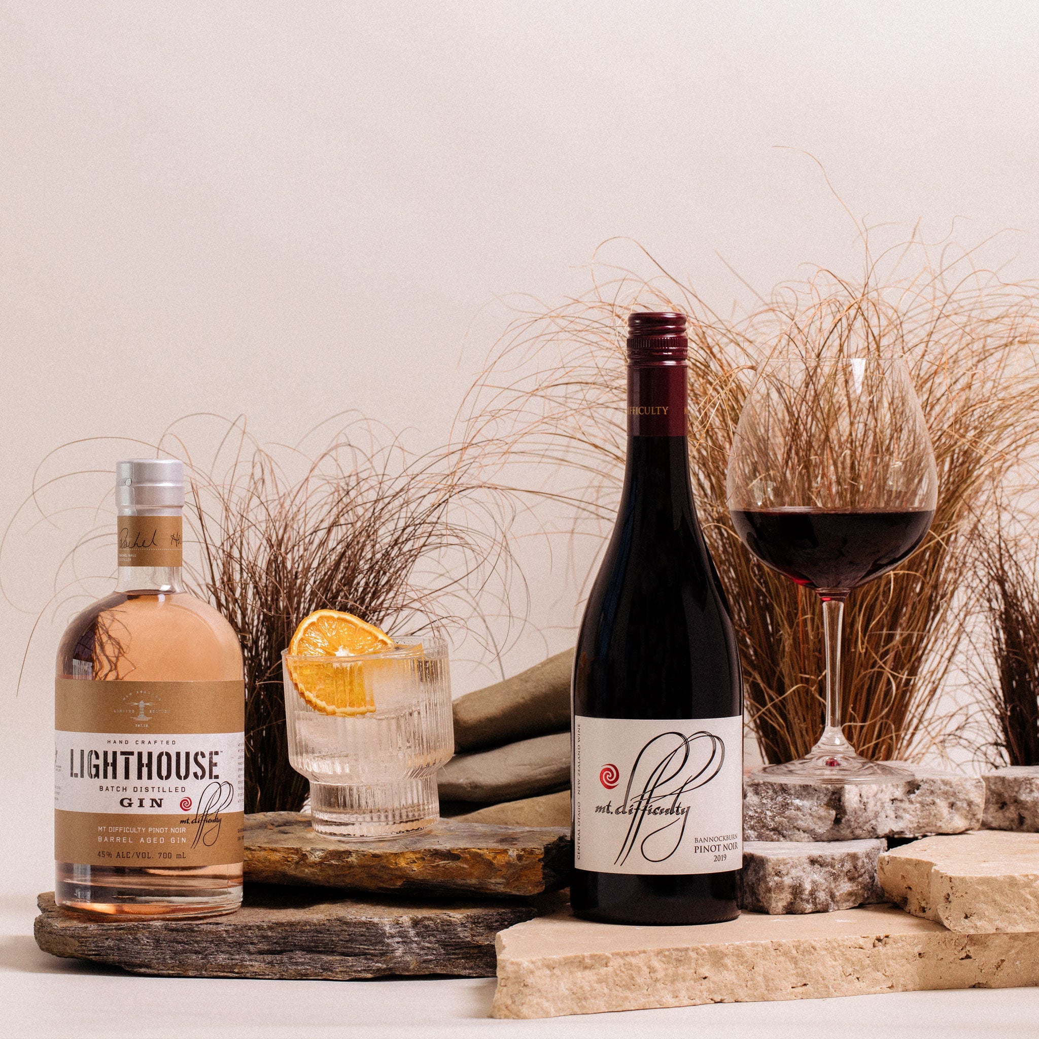 Lighthouse Gin <br>Mt Difficulty Barrel Aged 700ml Twin Pack